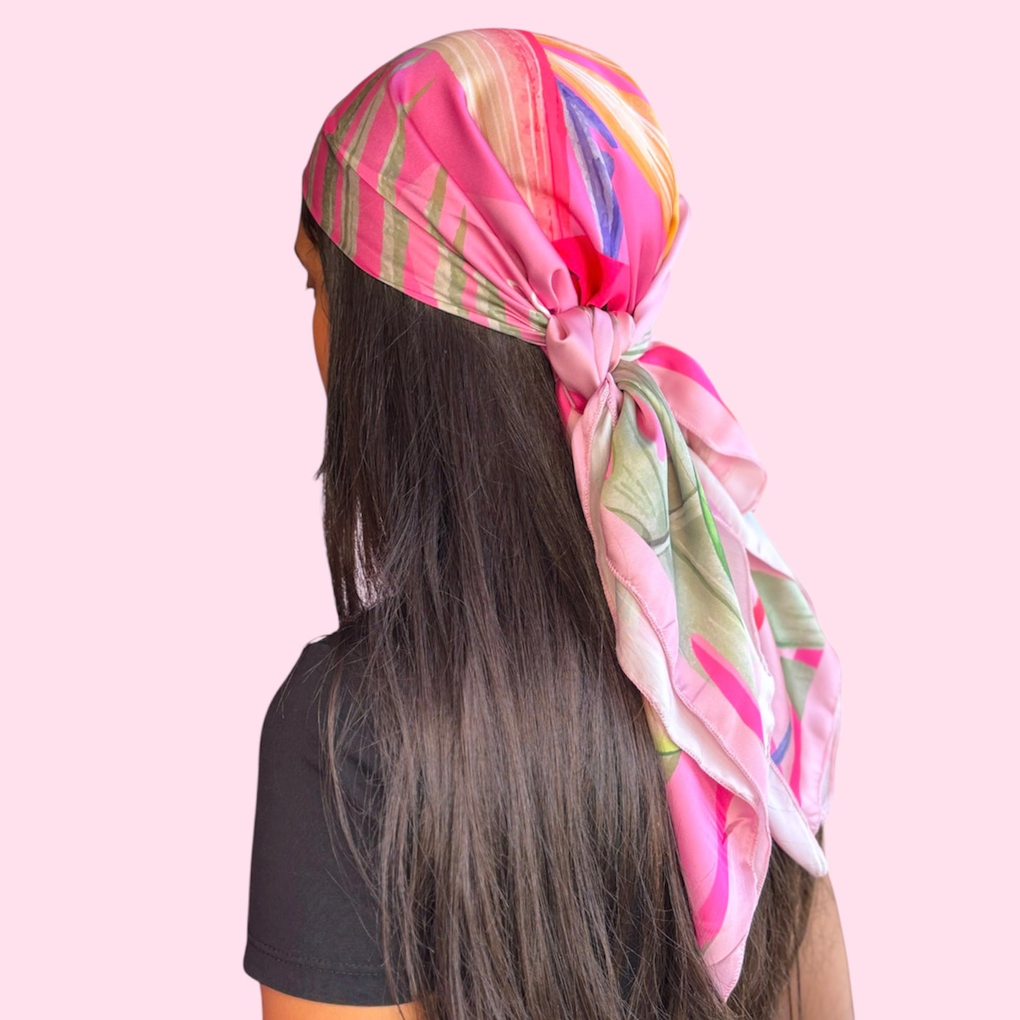Essentials Shades of Pink Silk Scarf 80*80CM