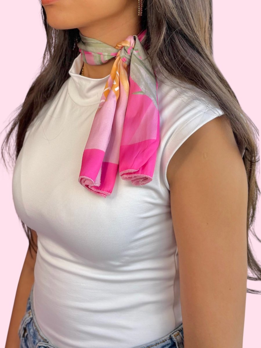 Essentials Shades of Pink Silk Scarf 30*80CM - Essentials EG