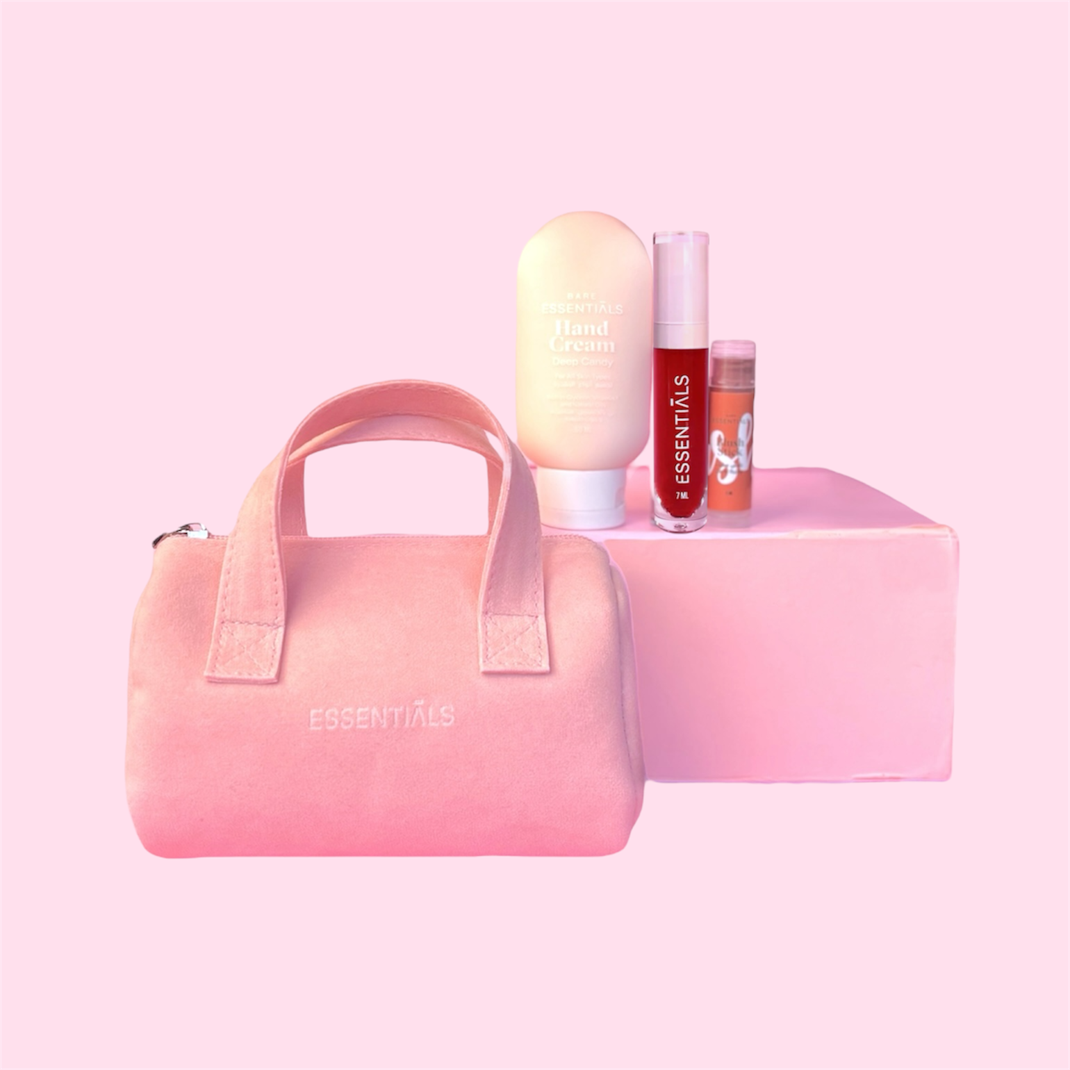 Mini Pink Bag + Makeup Essentials