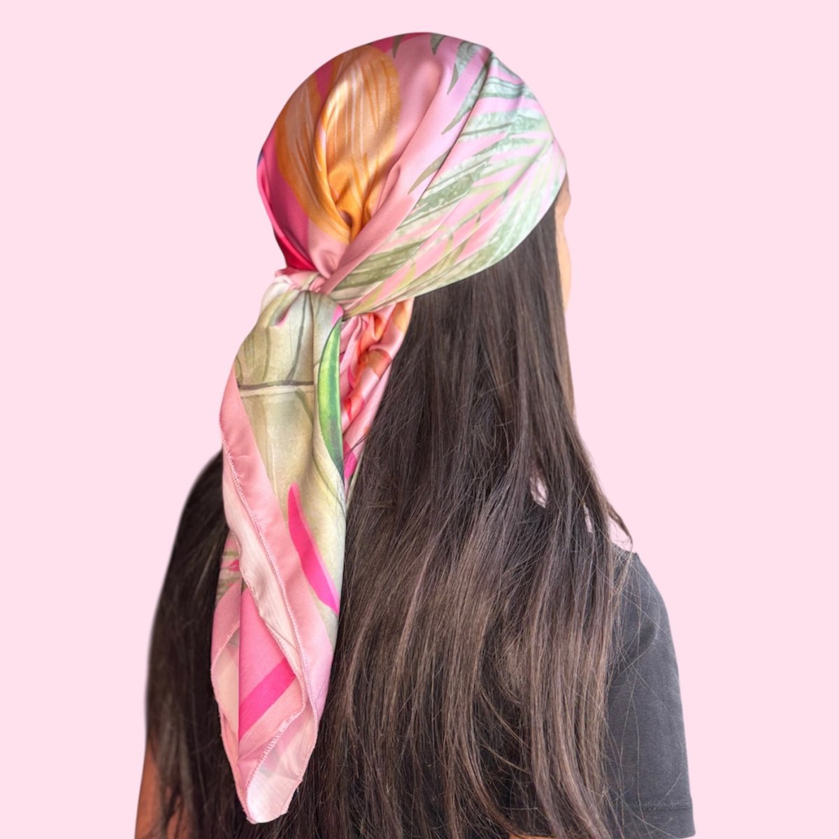 Essentials Shades of Pink Silk Scarf 80*80CM - Essentials EG