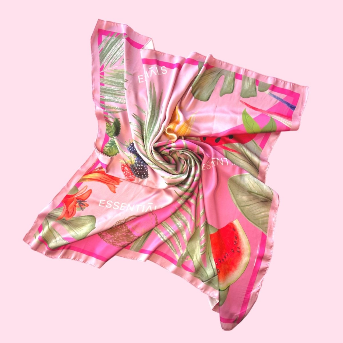 Hot Pink Barrel Full Bucket + Essentials Silk Scarf (80×80) Bundle - Essentials EG